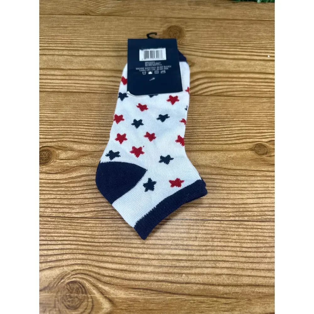 New Womens Americana Ankle Socks USA Stars Red White And Blue July 4th Socks - Picture 3 of 4